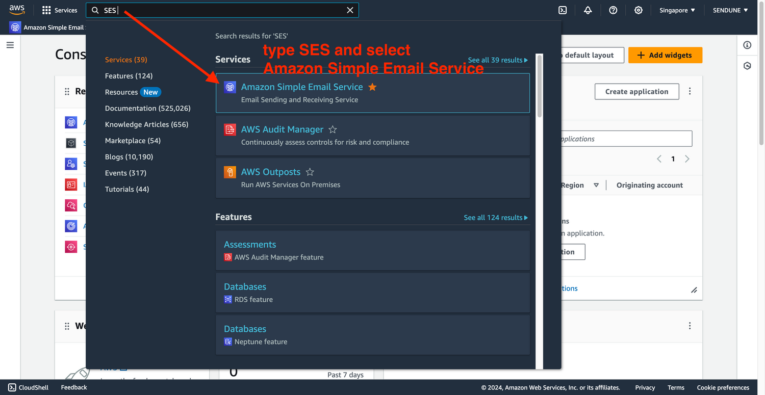 get started with aws ses