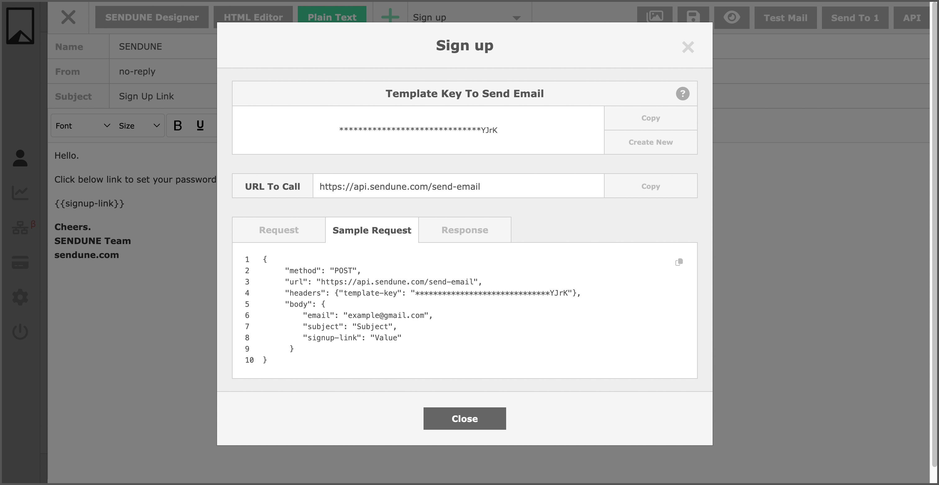 api for transactional email